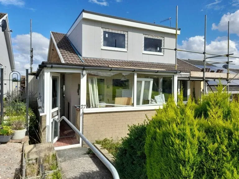 Completed dormer loft conversion exterior UK