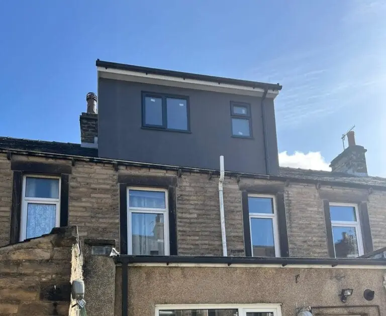 Finished dormer loft conversion rear view